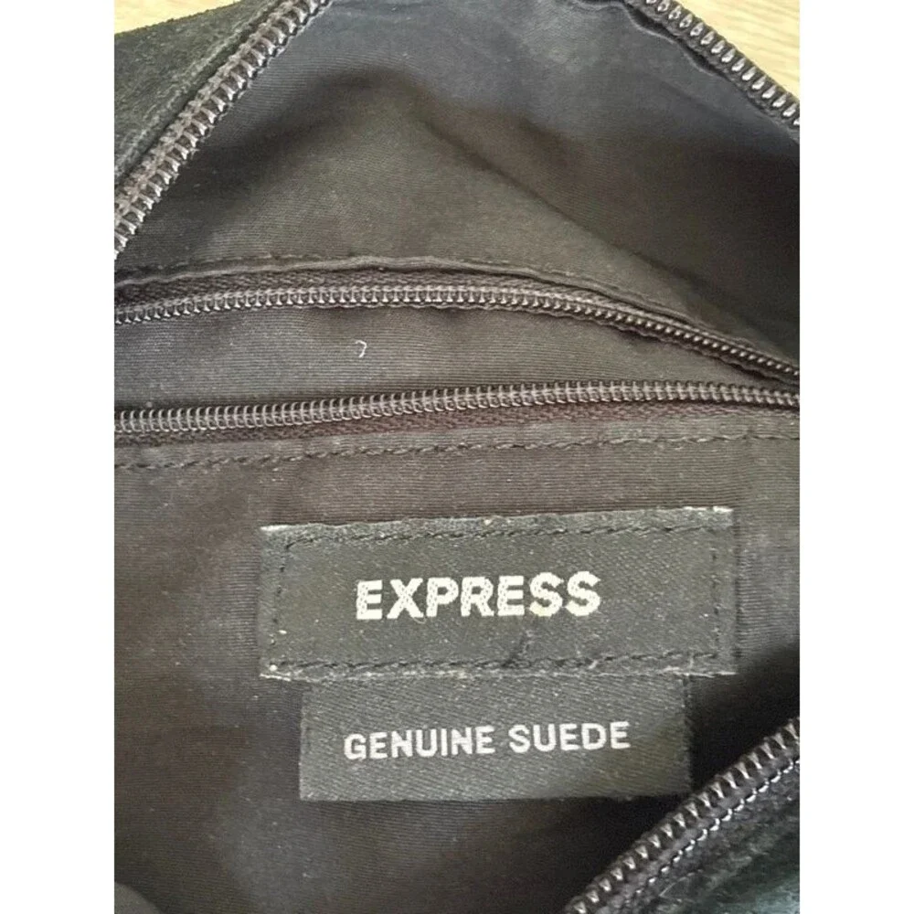 Vintage Black Suede Slouch Hobo